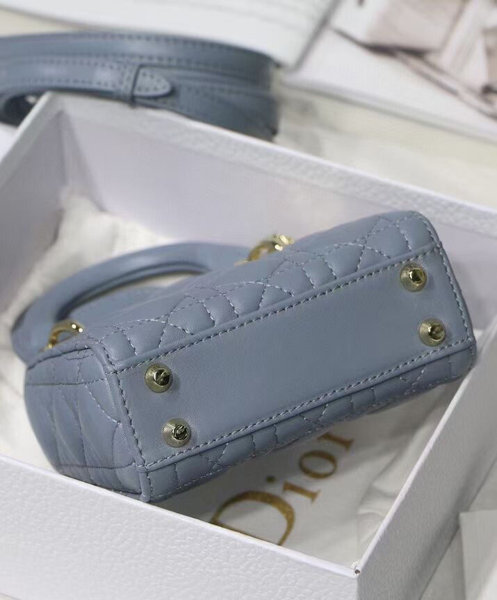 Christian Dior Micro Lady Dior Bag Blue